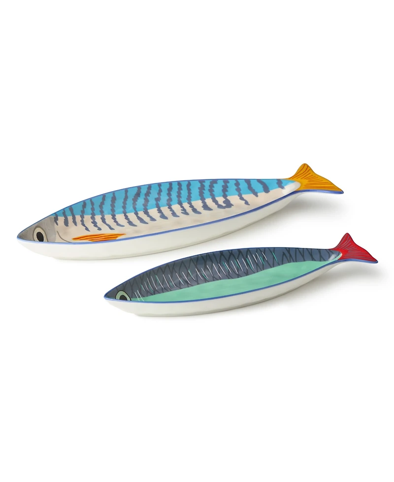 Certified International Something Fishy 2-Pc. Platter Set