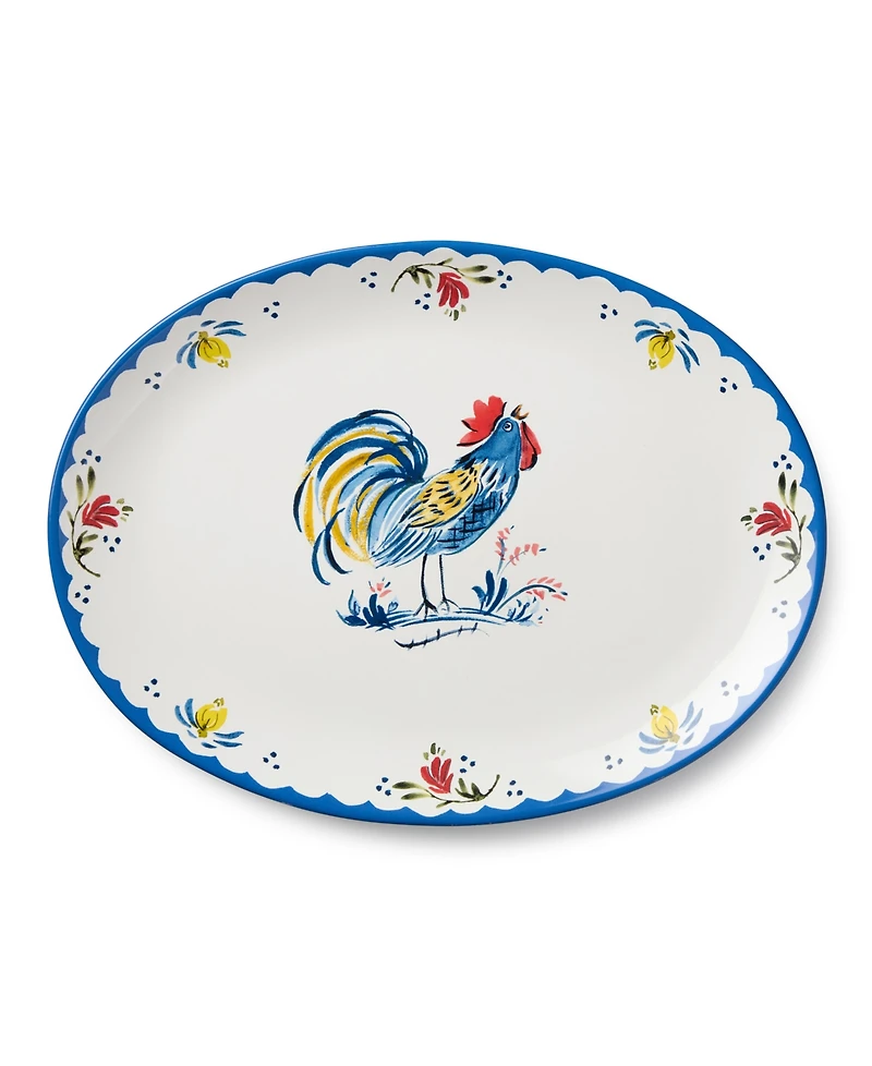 Certified International French Rooster Oval Platter