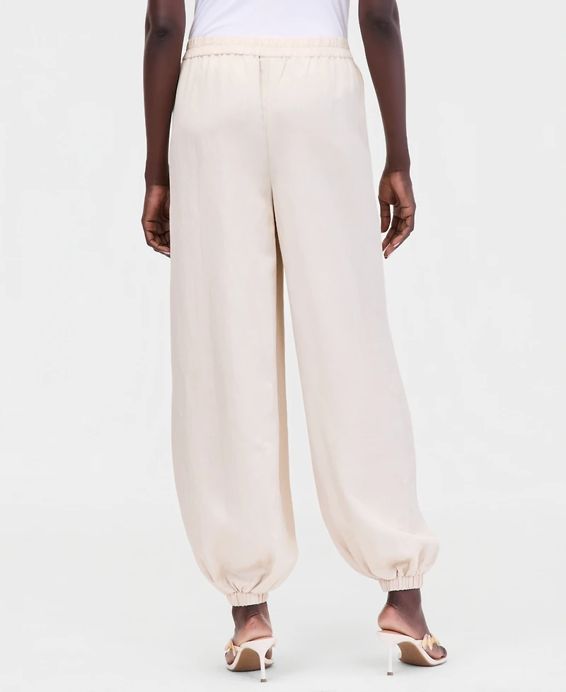 I.n.c. International Concepts Women's Linen-Blend Pull-On Bubble Pants, Macy's Exclusive