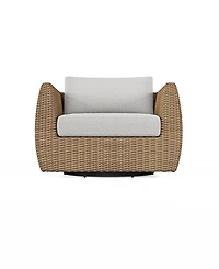 Sculptura 42" Aluminum Outdoor Swivel Club Chair, Created for Macy's