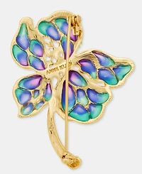 Anne Klein Crystal Flower Pin