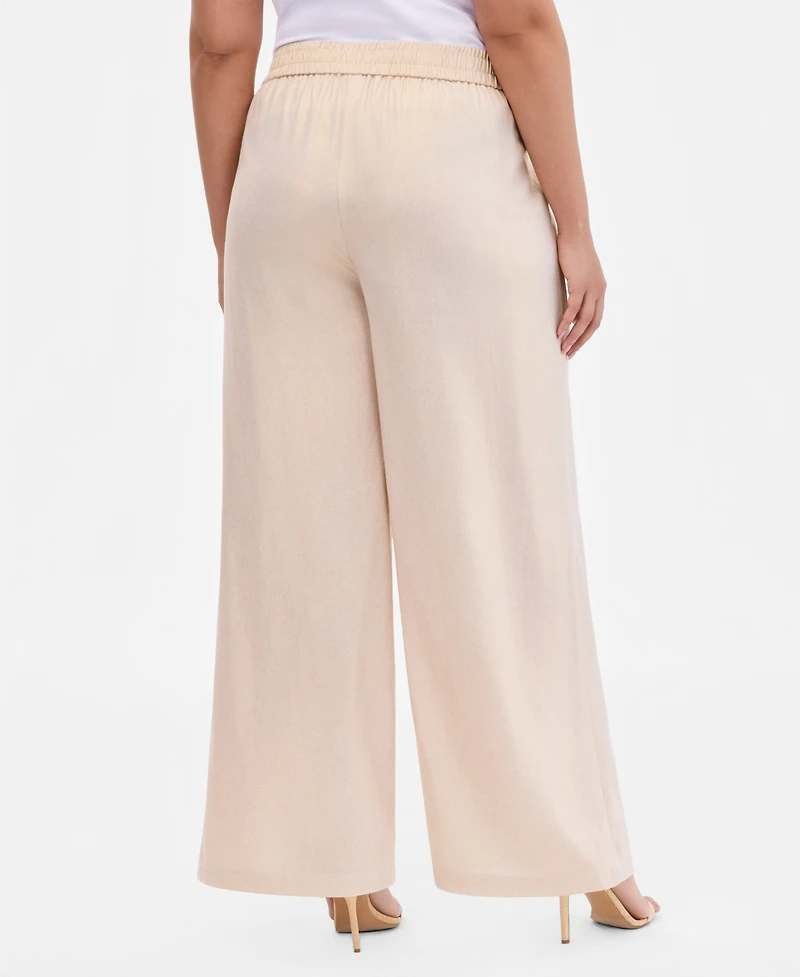 I.n.c. International Concepts Plus Metallic High-Rise Pants, Macy's Exclusive