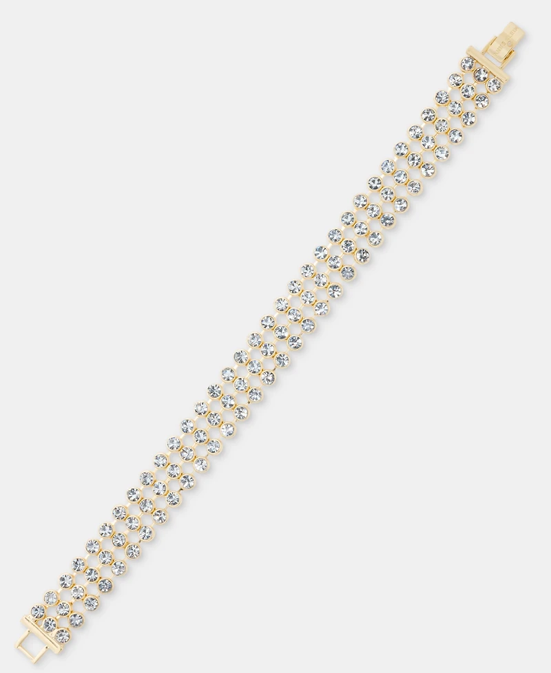 Anne Klein Crystal Mesh Chain Flex Bracelet