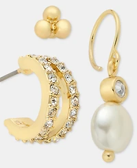 Anne Klein 3-Pc. Set Stud, Hoop & Drop Earrings