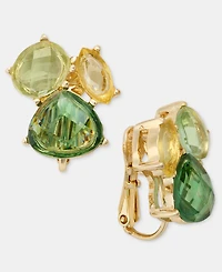 Anne Klein Stone Cluster Button Earrings