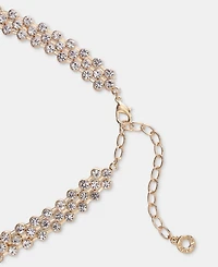 Anne Klein Crystal Mesh Chain Collar Necklace, 16" + 3" extender