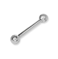 Curata Jewelry Solid 14k Yellow or White Gold 2mm Ball 16g Straight Eyebrow Piercing