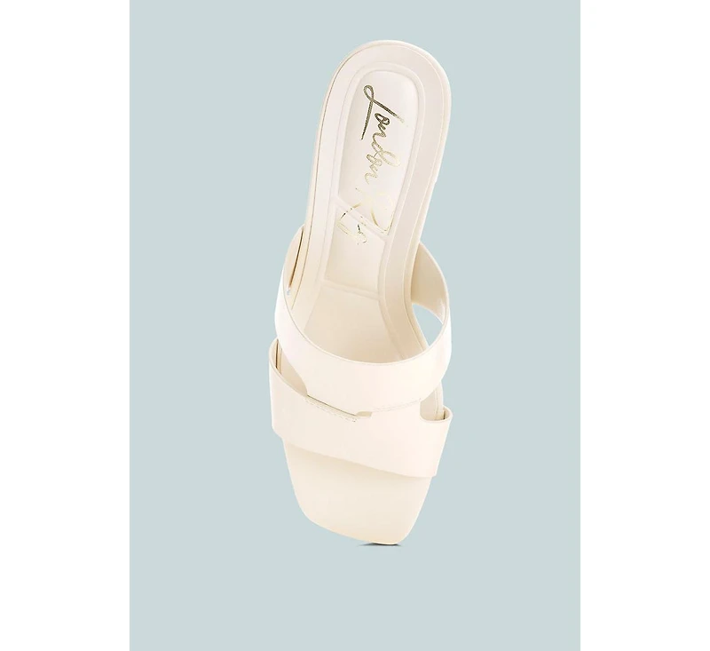 London Rag Womens Shulva Block Heel Slip Ons