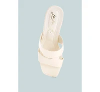 London Rag Womens Shulva Block Heel Slip Ons