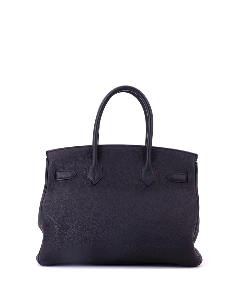 Pre-Owned HERMES Birkin 30 Handbag Black Togo with Rose Gold Hardware