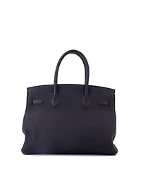 Pre-Owned HERMES Birkin 30 Handbag Black Togo with Rose Gold Hardware