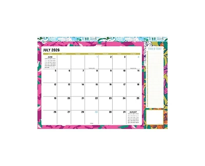 Tf Publishing Paper Goods July 2026 - June 2027 Maximal Mirage Medium Desk Pad Monthly Blotter Calendar