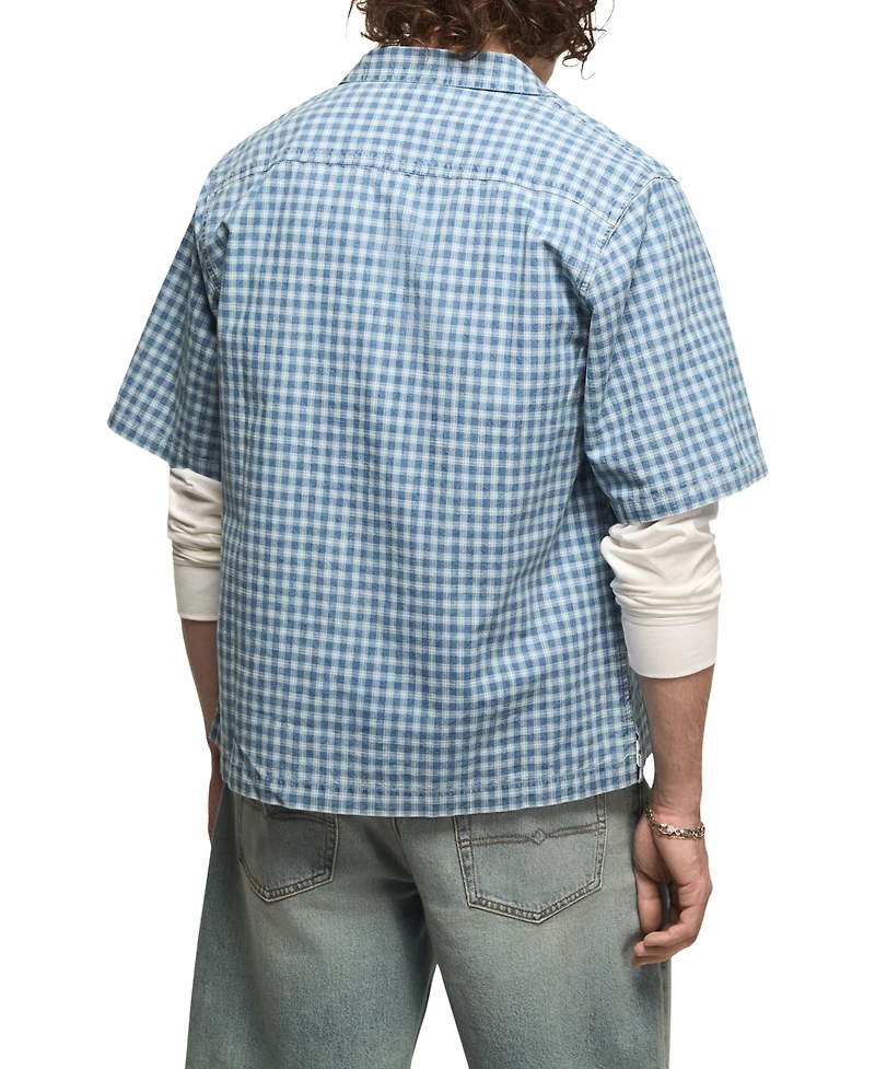 Lucky Brand Men's Untucked Camp Collar Shirt