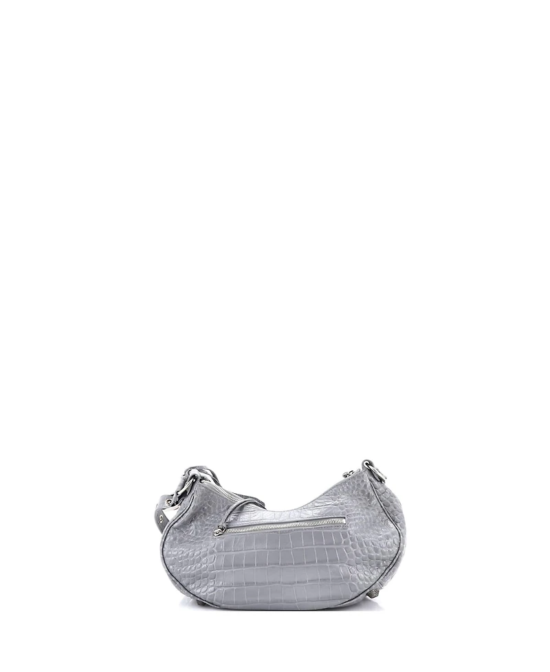 Pre-Owned Balenciaga Small Le Cagole Giant Studs Shoulder Bag Embossed Leather