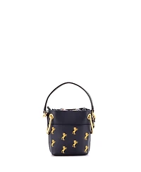 Pre-Owned Chloe Mini Roy Bucket Bag Embroidered Leather