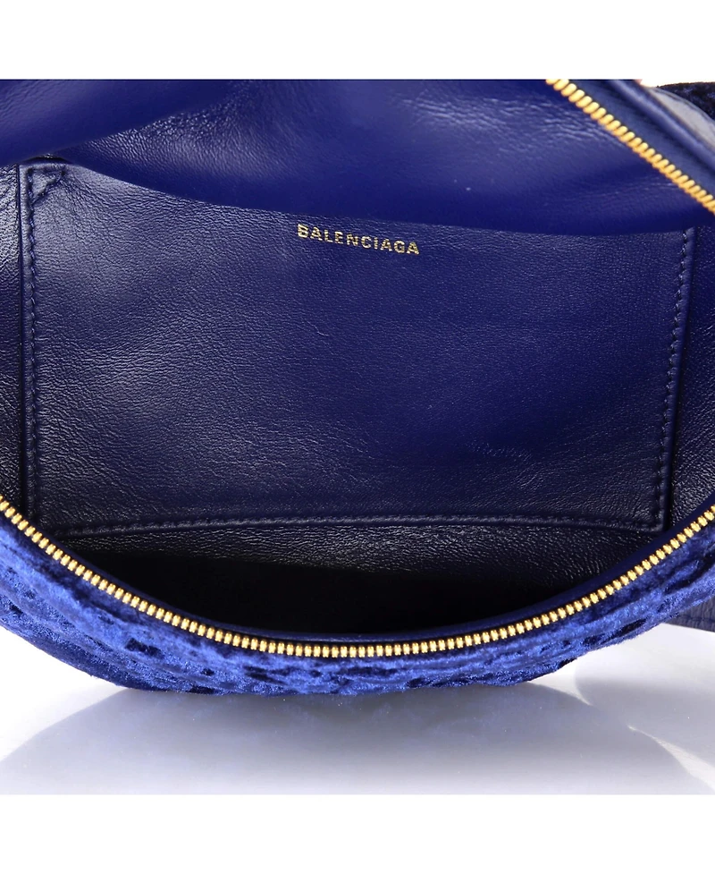 Pre-Owned Balenciaga Xs Souvenir Belt Bag Quilted Velvet