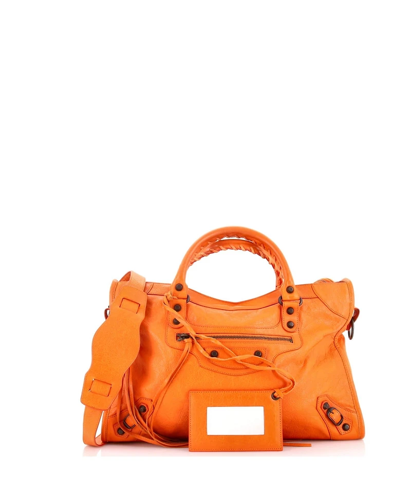 Pre-Owned Balenciaga Medium City Classic Studs Bag Leather