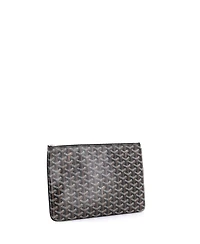 Pre-Owned Goyard Mm Senat Zip Pouch Coated Canvas