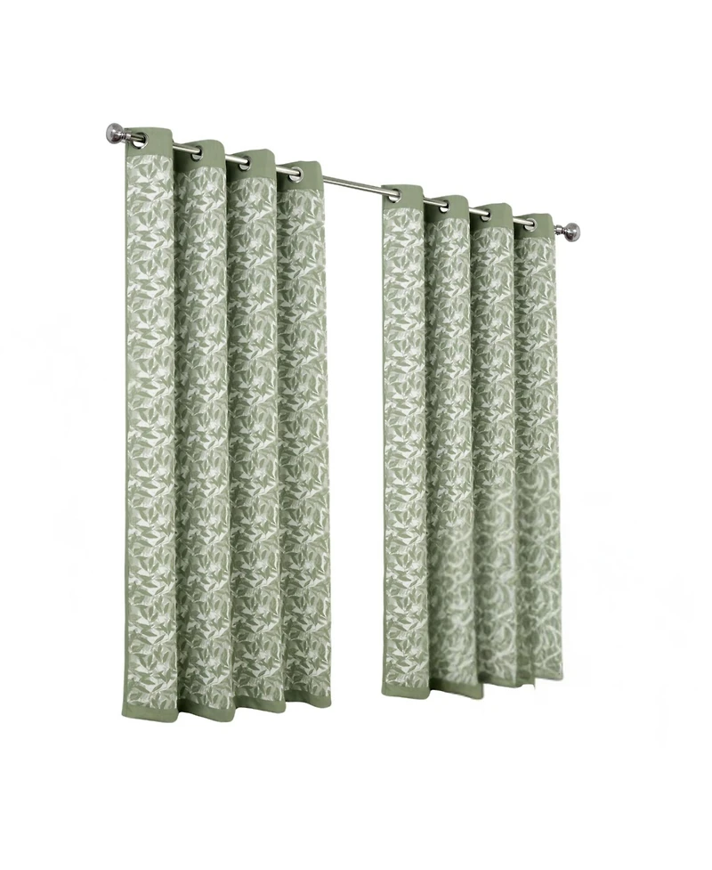 Rt Designers Collection 100% Polyester 190 Gsm Marina Revisible Blackout Grommet Curtain Panel 54" x 84