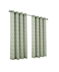 Rt Designers Collection 100% Polyester 190 Gsm Marina Revisible Blackout Grommet Curtain Panel 54" x 84