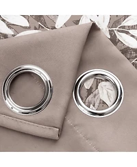 Rt Designers Collection 100% Polyester 190 Gsm Marina Revisible Blackout Grommet Curtain Panel 54" x 84" Taupe