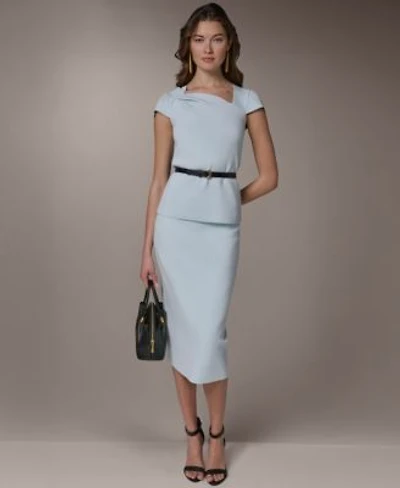 Donna Karan New York Womens Sculpt Knit Top Straight Sweater Skirt