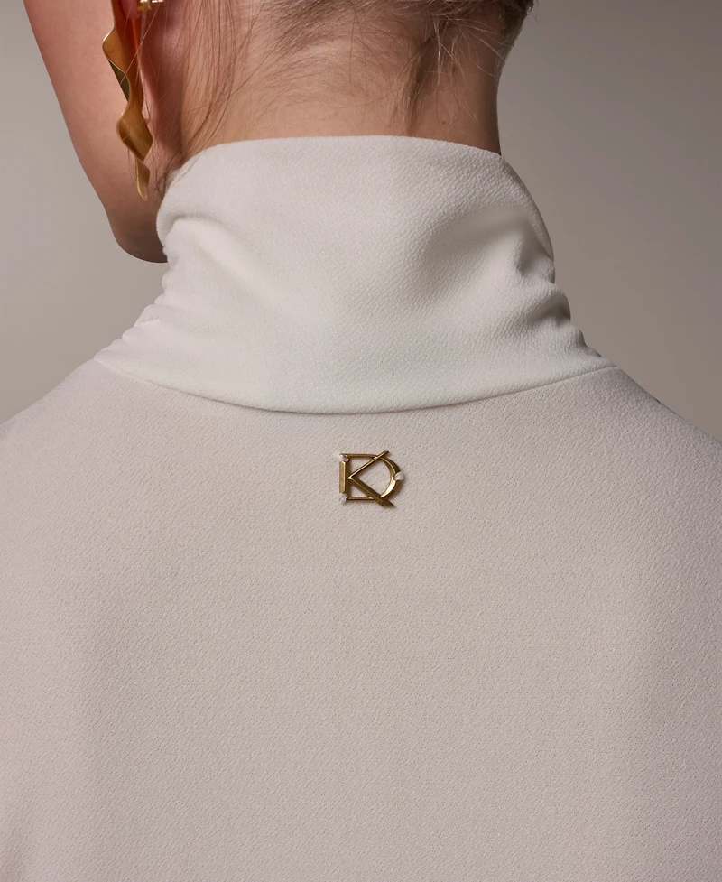 Donna Karan New York Women's Sleeveless Button Shoulder Top