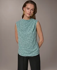 Donna Karan New York Women's Gathered Shoulder Blouse