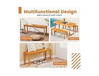 Slickblue Acacia Wood Outdoor Garden Bench with Slatted Seat