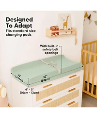 KeaBabies 2-Pack Soothe Waterproof Changing Pad Covers for Boy, Girl, 32x16 Soft Cotton Baby Table Cover