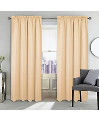 Rt Designers Collection 100% Polyester Twilight Blackout Rod Pocket Curtain Panel 54" x 84"