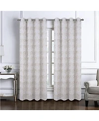 Rt Designers Collection 100% Polyester 140 Gsm Luca Jacquard Grommet Curtain Panel 54" x 84
