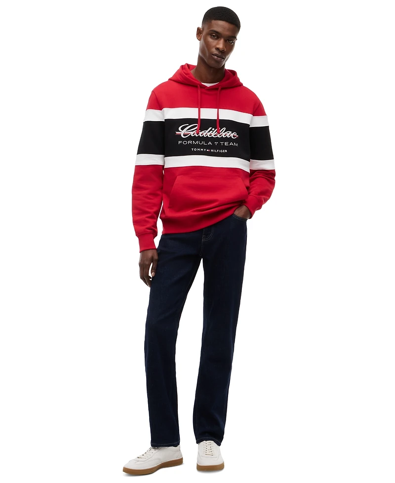 Tommy Hilfiger Men's Color-Block Stripe Logo Hoodie
