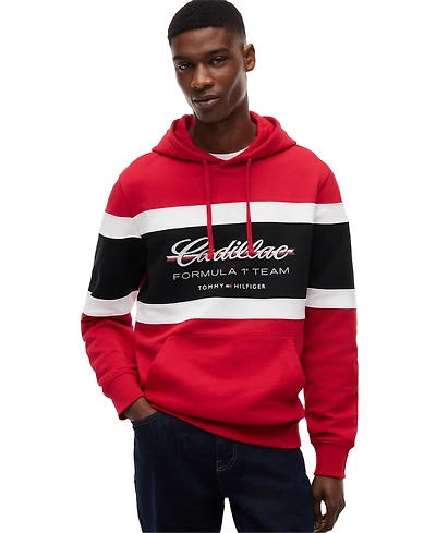 Tommy Hilfiger Men's Color-Block Stripe Logo Hoodie