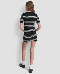 Dkny Jeans Women's Striped Crewneck Sweater