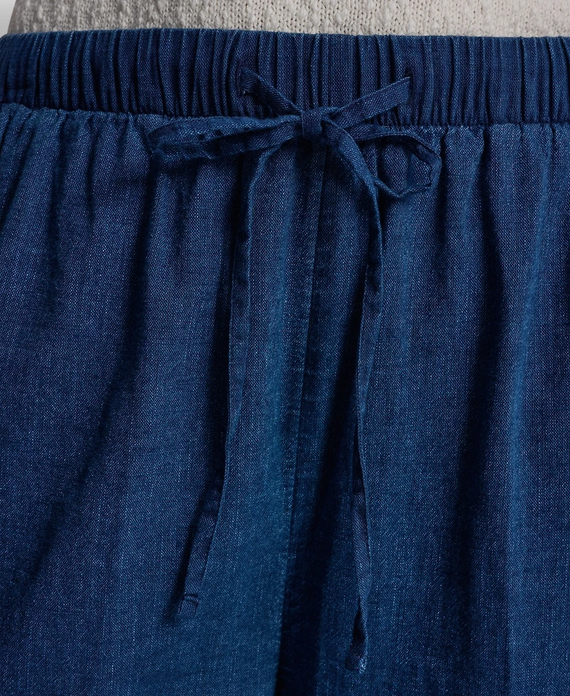 Dkny Jeans Women's Relaxed Encased Elastic Waistband Pants