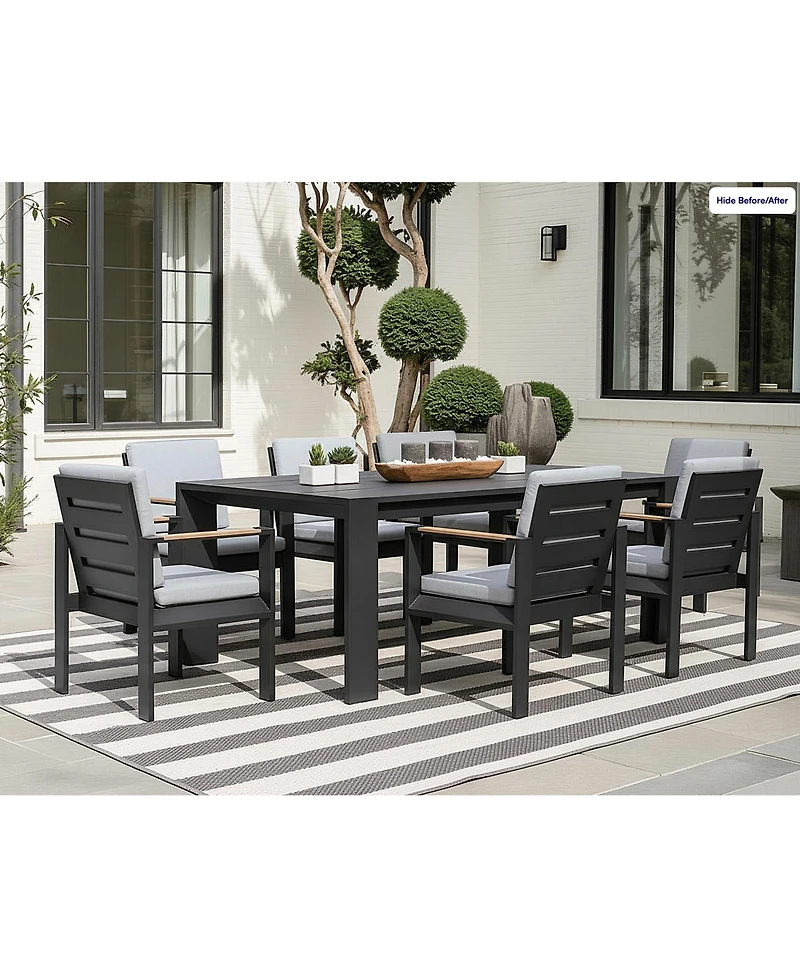 Sienna 33" Outdoor Aluminum Dining Chair, Created for Macy's