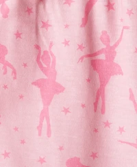 Andy & Evan Girls' Toddler 2T-4T Short-Sleeve T-Shirt and Shorts, 2-Piece Pajama Set