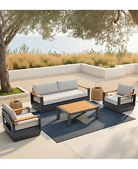 Sienna 35" Aluminum Outdoor Lounge Chair, Created for Macy's