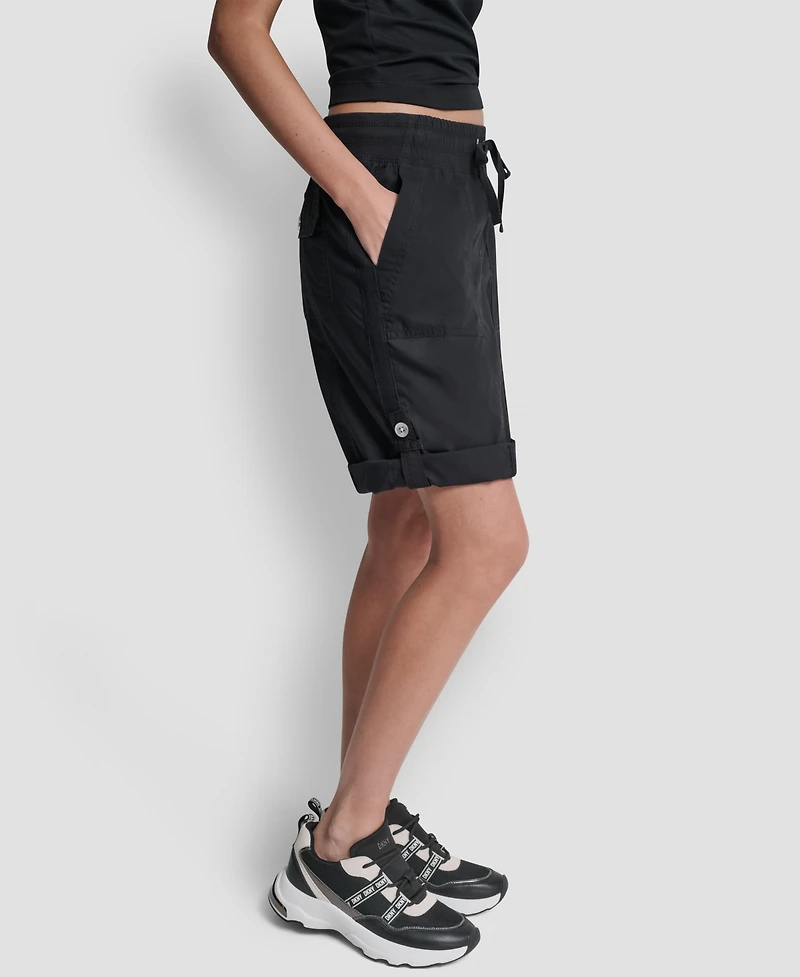 Dkny Sport Women's High-Rise Convertible Bermuda Shorts