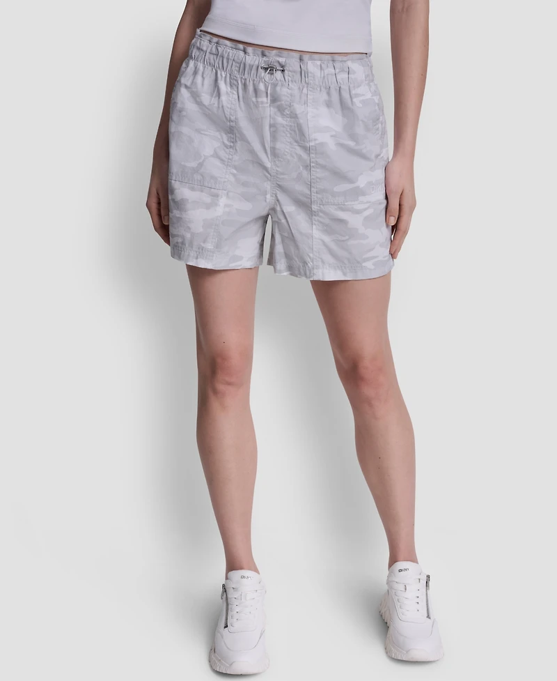 Dkny Sport Women's Mid-Rise Bungee Waist Shorts