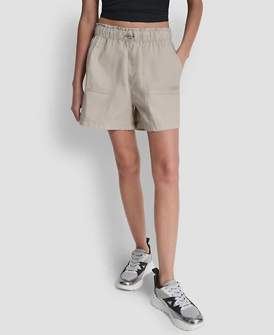 Dkny Sport Women's Mid-Rise Bungee Waist Shorts