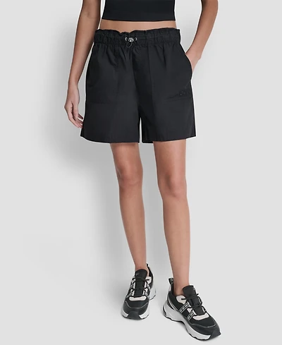 Dkny Sport Women's Mid-Rise Bungee Waist Shorts