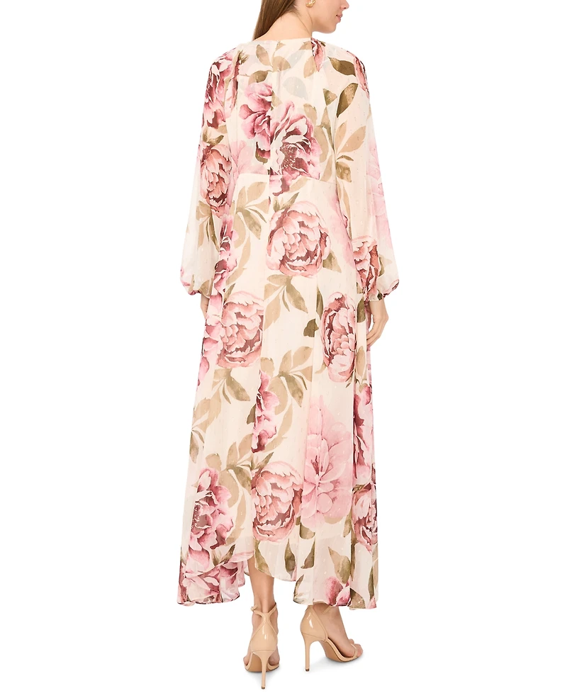 Msk Women's V-Neck Maxi Dress