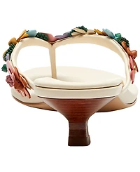 Coach Women's Tea Rose Kitten Heel Thong Sandals