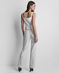 Dkny Women's Sleeveless Pinstripe Button-Front Vest