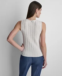 Dkny Women's Sleeveless Pucker Detail Sweater