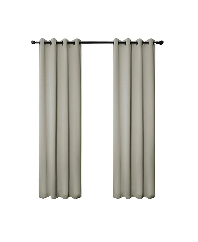 Rt Designers Collection 100% Polyester 250 Gsm Riley 100% Blackout Grommet Panel 54" x 45" Grey