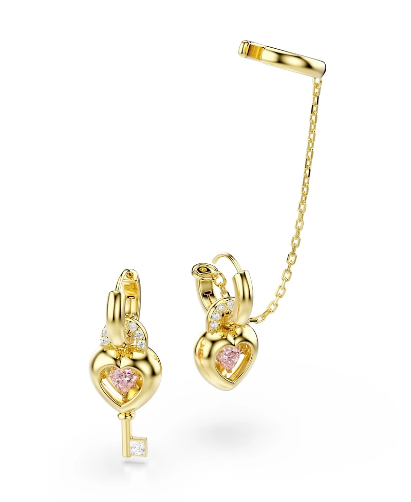 Swarovski Gold-Tone Plated Mismatched Idyllia Drop Earrings