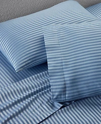 Macy's Dobby Stripe 200-Thread Count Cotton Blend 4-Pc. Sheet Set